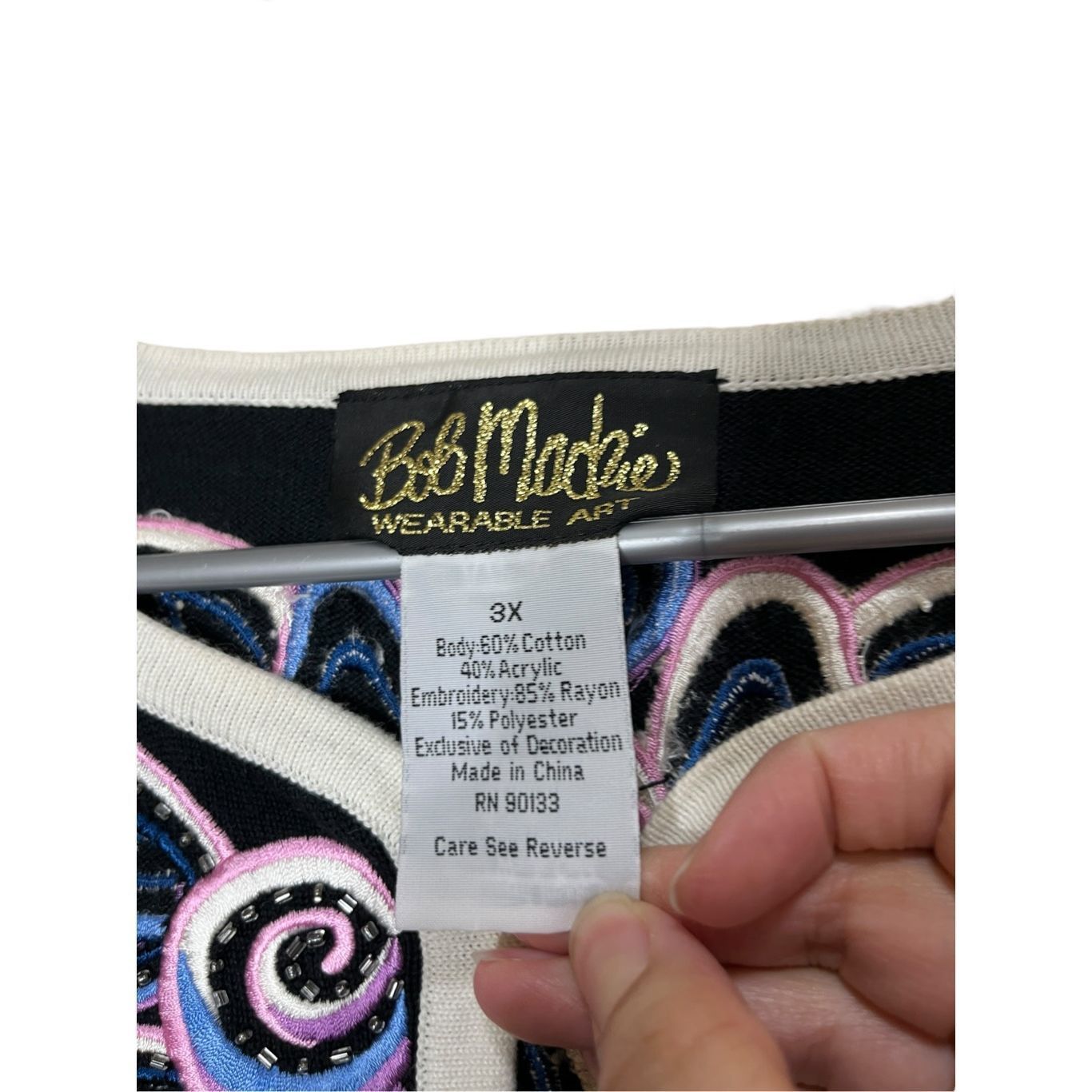 Other Bob Mackie Wearable Art Black Sweater Cardigan Size 3X Size 3XL / US 20-22 - 6 Thumbnail