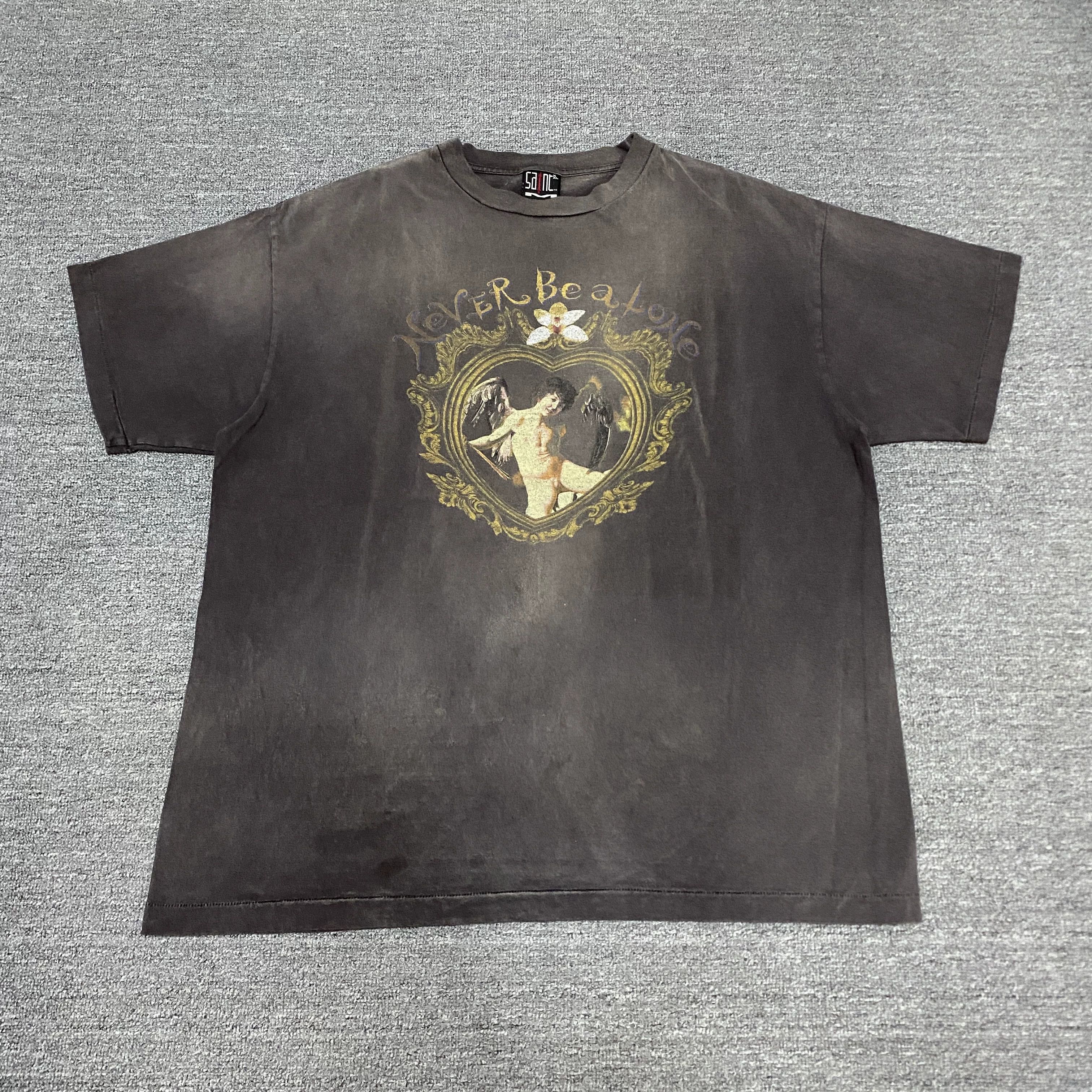 Saint Michael SAINT MICHAEL Love Angel Washed Distressed Tee Size US XXL / EU 58 / 5 - 1 Thumbnail