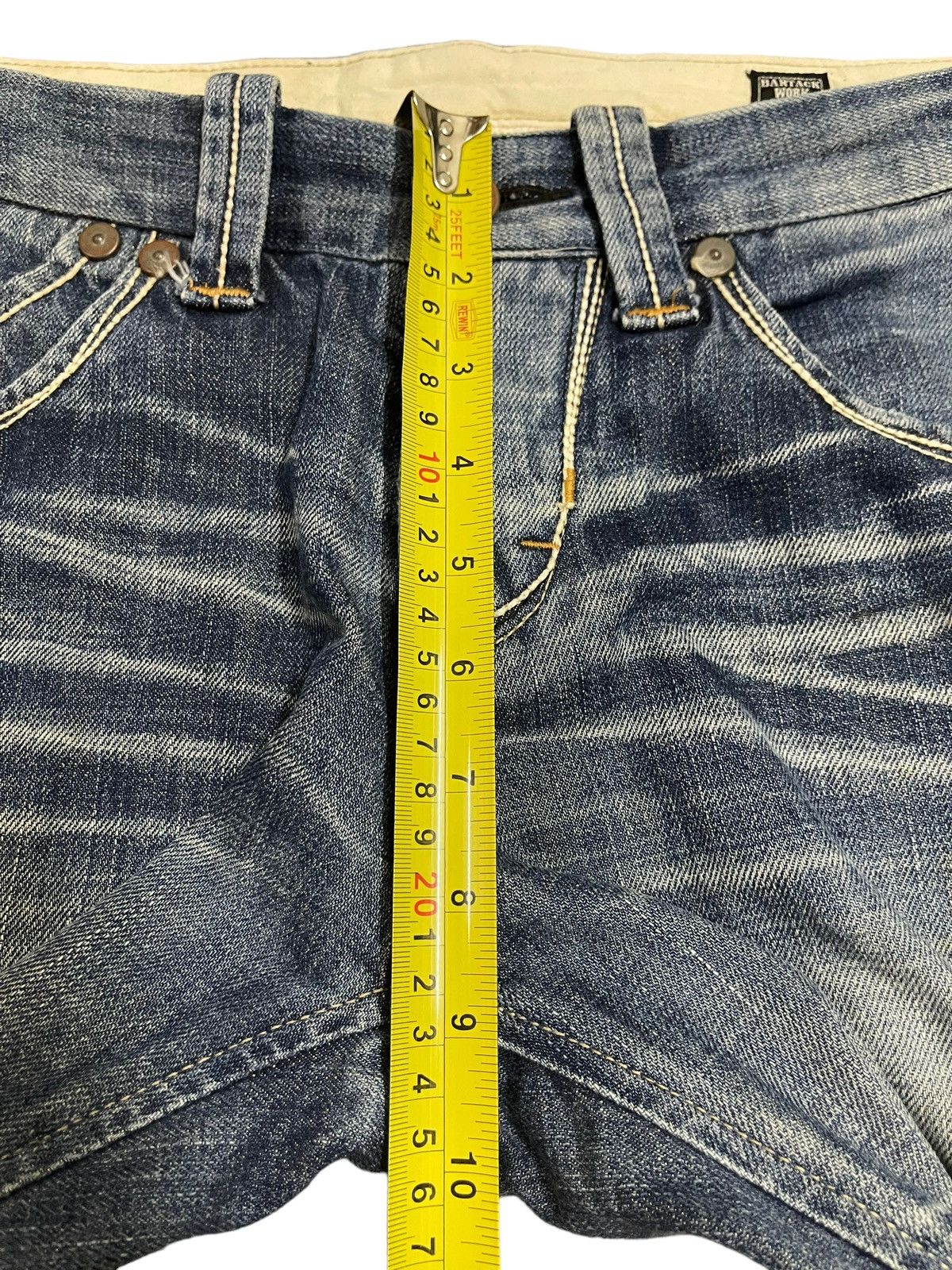 Hysteric Glamour Vintage Japanese Bartack Blue Wash Faded Style Baggy Jeans Size US 30 / EU 46 - 14 Thumbnail