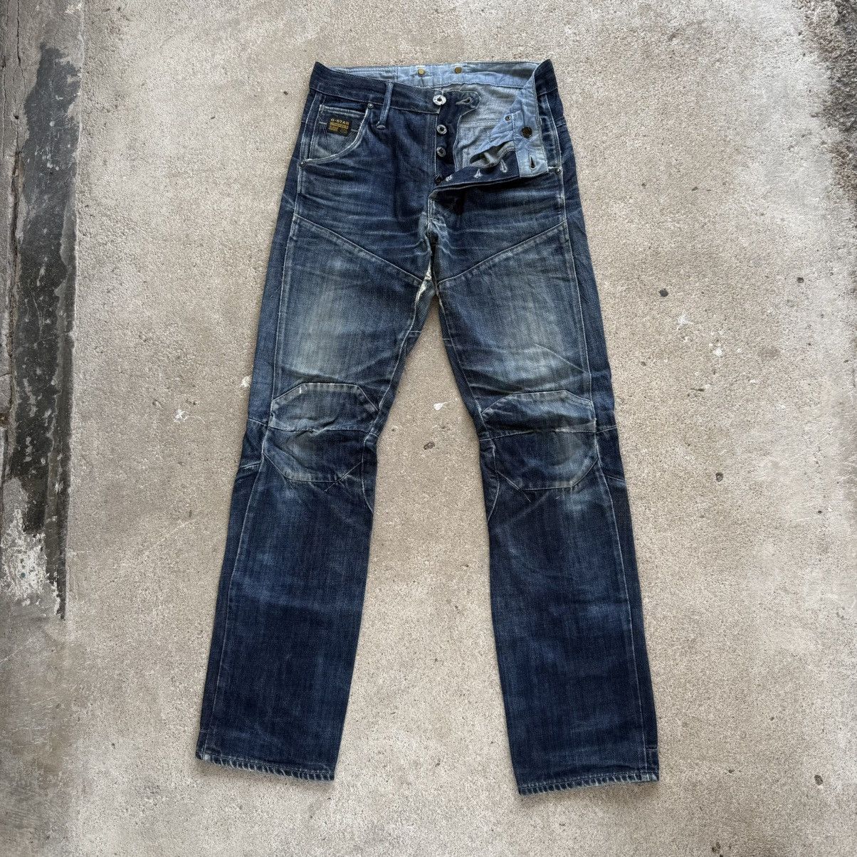 G-Star VINTAGE G STAR RAW DOUBLE KNEE JEAN DENIM PANTS Size US 30 / EU 46 - 1 Thumbnail