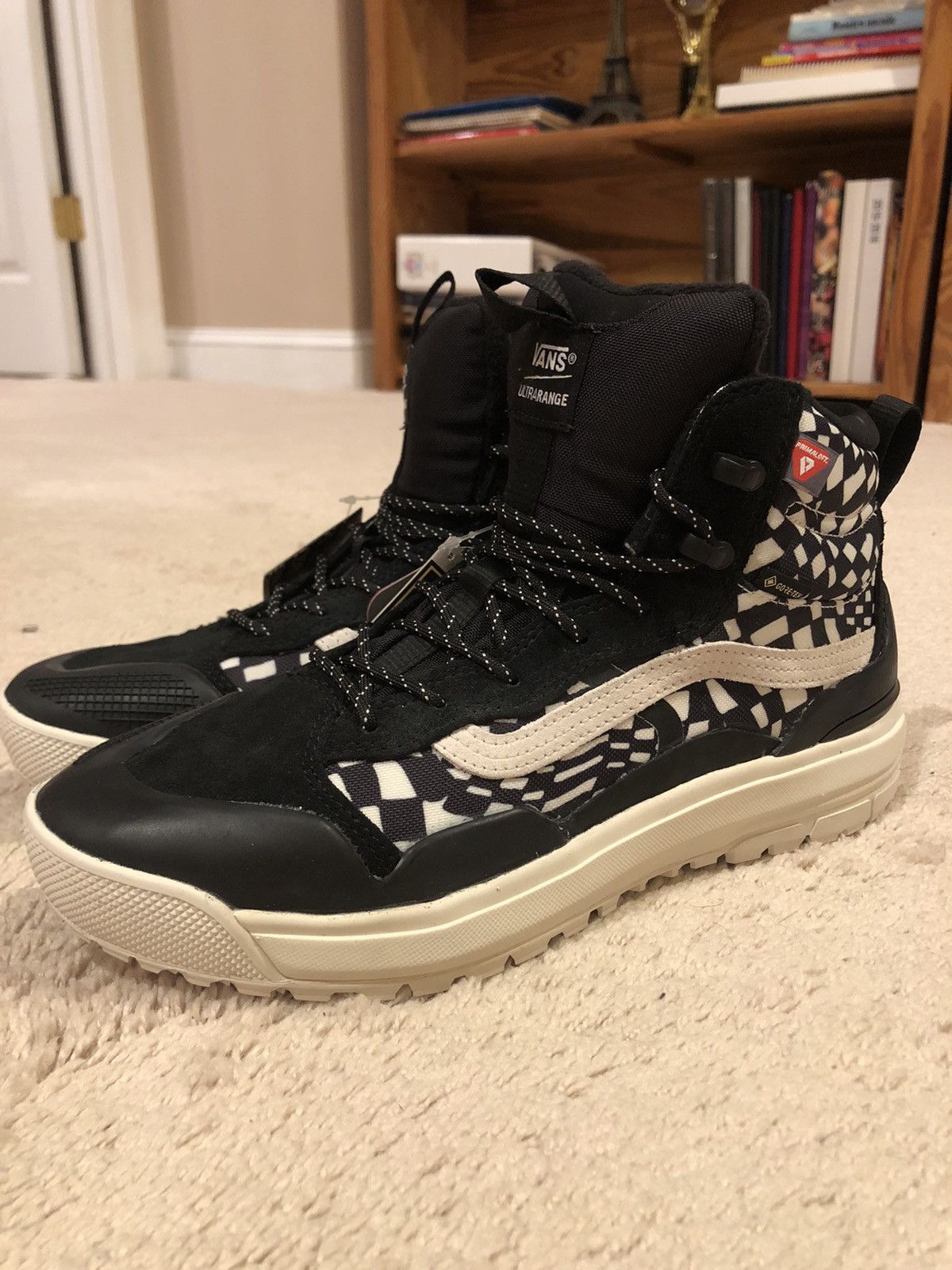 image of Goretex x Vans Mte Ultrarange Exo Hi Black/warped Check Gore-Tex Shoes, Men's (Size 10)