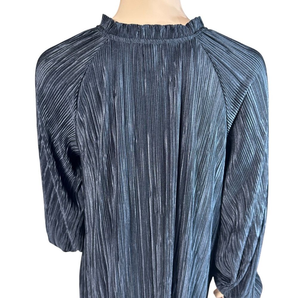 Banana Republic NWT New $119 Banana Republic Plisse Swing Black Long Sleeve Size M / US 6-8 / IT 42-44 - 9 Thumbnail
