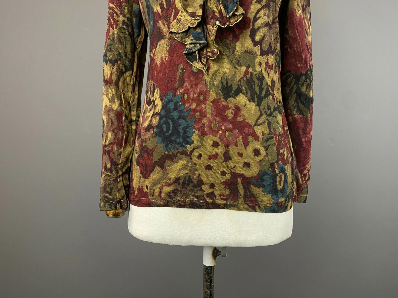 Lauren Ralph Lauren Lauren Ralph Lauren Multicolor Floral Button Sweater Size M Size M / US 6-8 / IT 42-44 - 3 Thumbnail