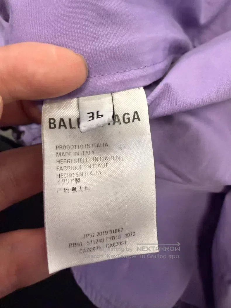 Balenciaga Balenciaga Eggplant Purple Letter Patchwork Zip Windbreake Size XS / US 0-2 / IT 36-38 - 4 Thumbnail