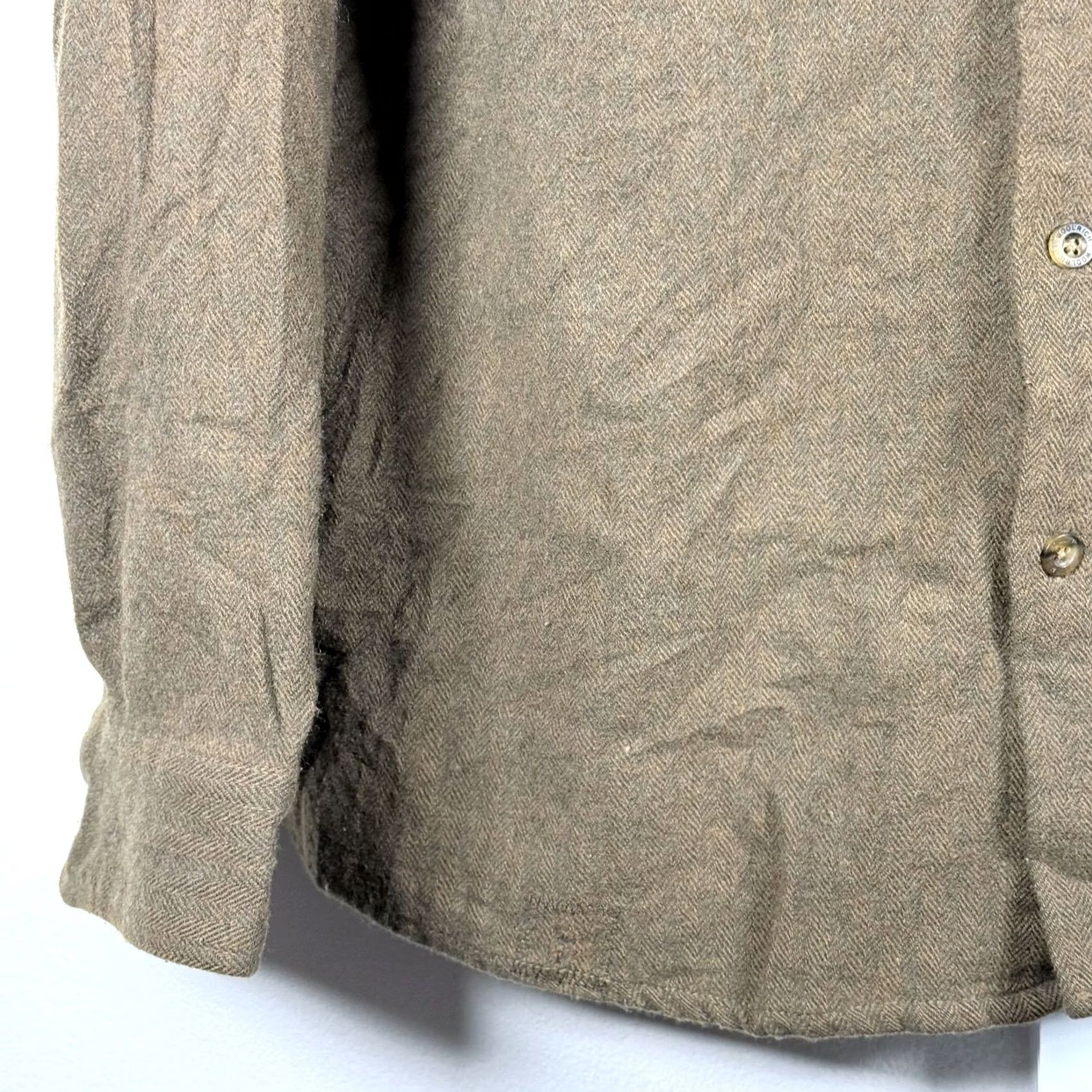 Vintage Woolrich Button-Down Long Sleeve Shirt Brown Men Large Flaws Size US L / EU 52-54 / 3 - 7 Thumbnail