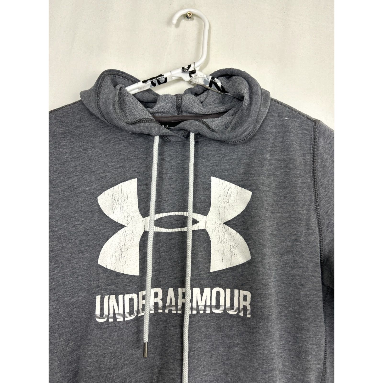 Under Armour Under Armour Womens Hoodie Pullover Gray M Distressed Loose Size M / US 6-8 / IT 42-44 - 3 Thumbnail