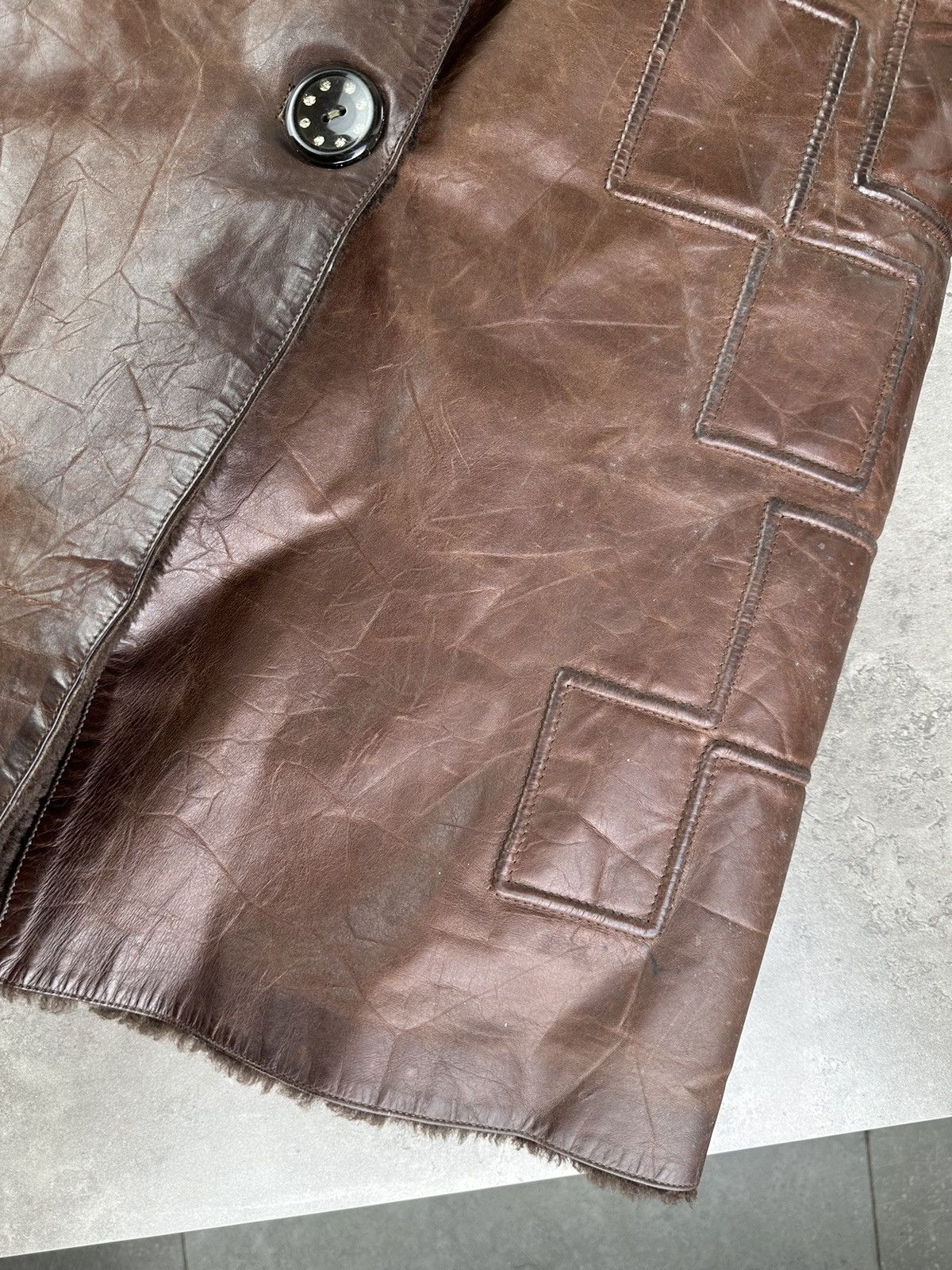 Japanese Brand Vintage Leather Coat Size XS / US 0-2 / IT 36-38 - 8 Thumbnail