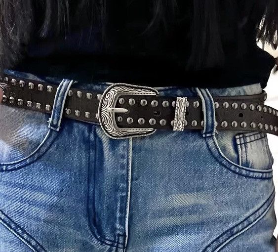 Japanese Brand × Vintage Outdoor retro punk design western rivet studded bet Size ONE SIZE - 1 Thumbnail