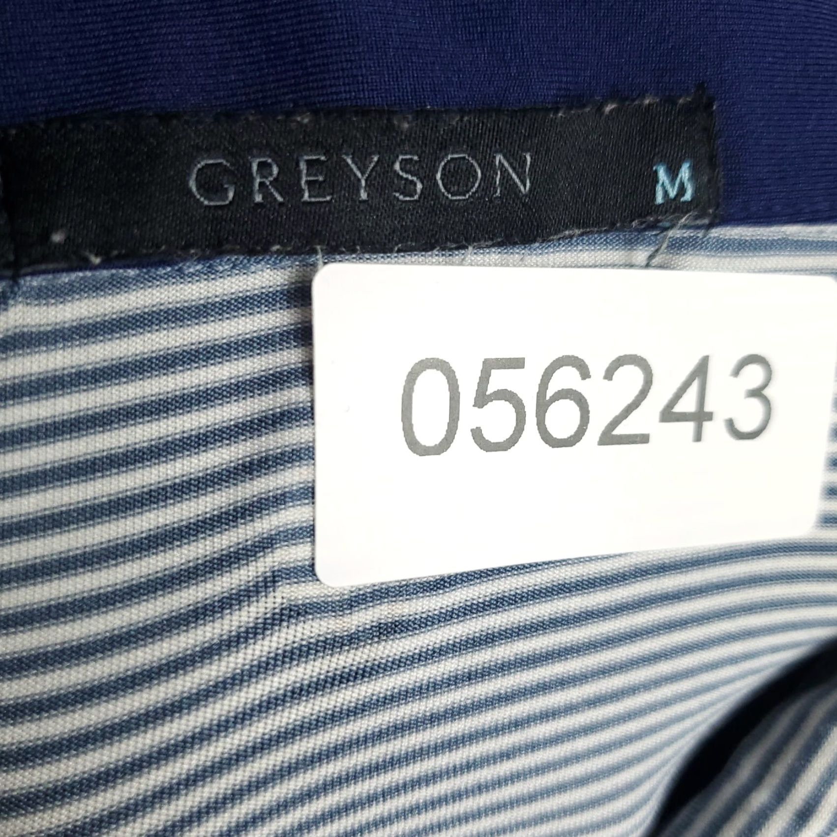 Vintage Greyson Polo Shirt Mens M Blue Gray Striped Wolf Golf Casual Short Sleeve Shirt Polo Mens Size US M / EU 48-50 / 2 - 8 Thumbnail