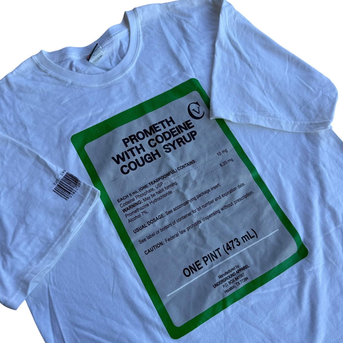 Awful Lot of Cough Syrup × Fucking Awesome × Vintage Prometh Codeine Lean Promo Tee Shirt Vintage Cough Syrup Size US L / EU 52-54 / 3 - 8 Thumbnail