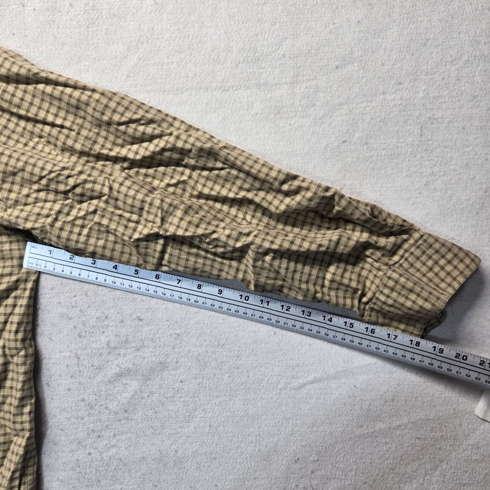 Vintage Library Check Button-Up Shirt Adult L Brown Cotton Long Sleeve Men's Large Size US L / EU 52-54 / 3 - 6 Thumbnail