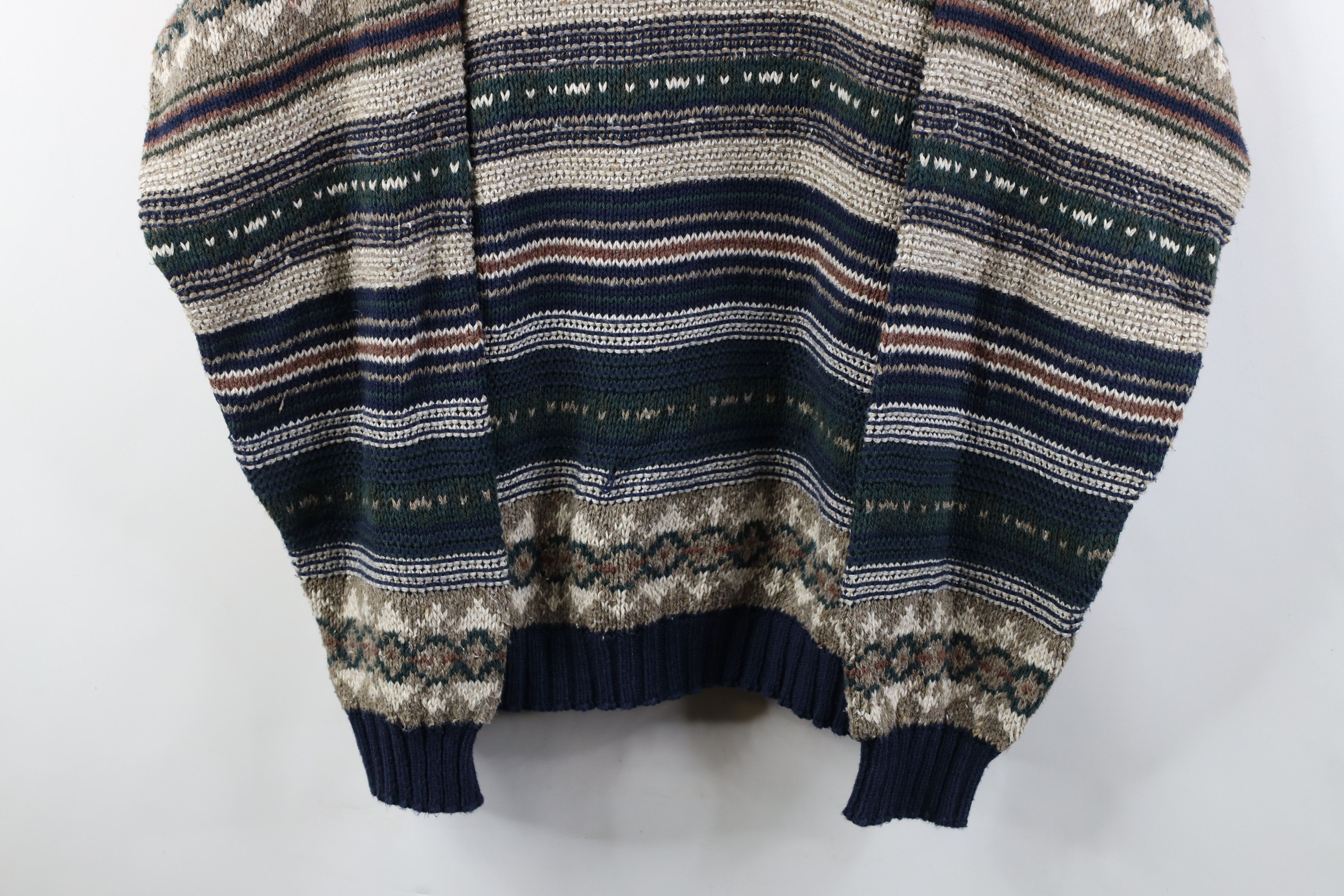Vintage Vintage 90s Streetwear Fair Isle Knit Crewneck Sweater USA Size US L / EU 52-54 / 3 - 3 Thumbnail