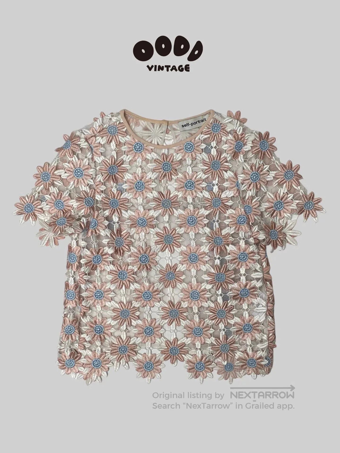 Self-Portrait Self-Portrait Floral Embroidered Top. Size S / US 4 / IT 40 - 1 Thumbnail