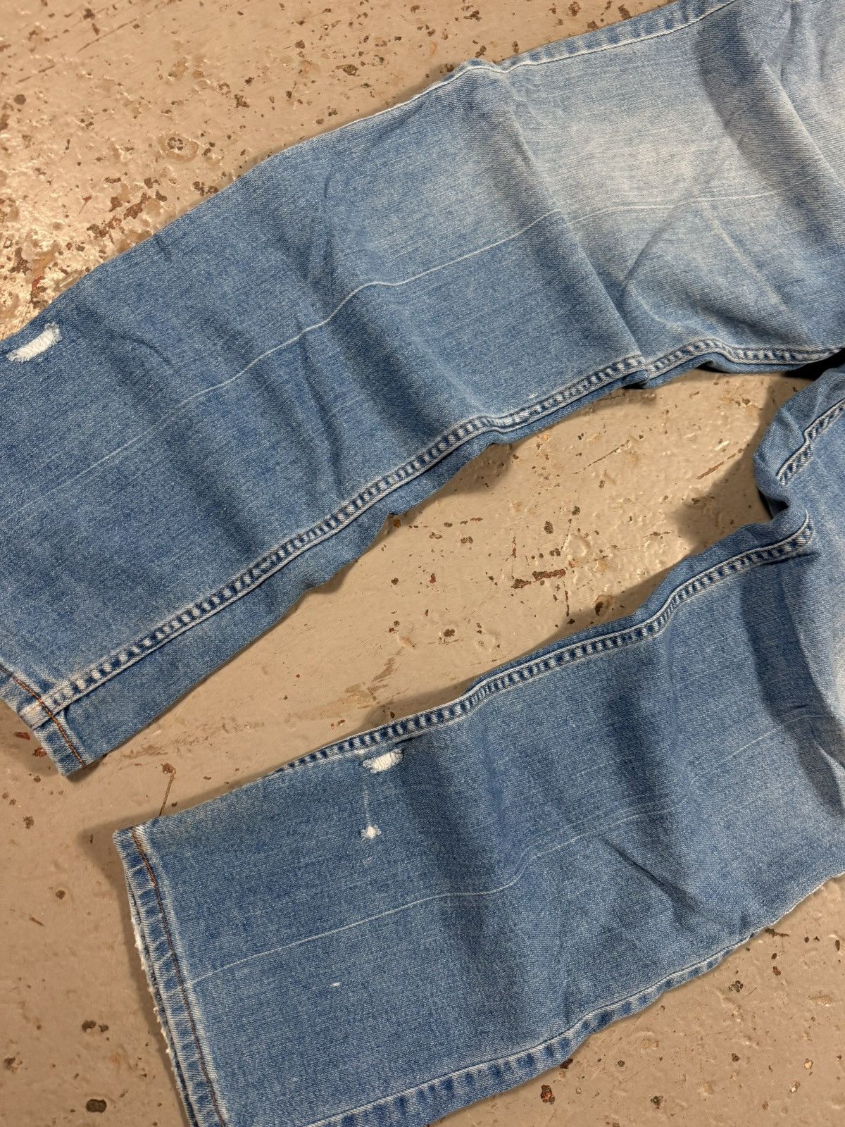 Levi's Vintage Distressed Orange Tag 1970s Denim Jeans Size US 38 / EU 54 - 6 Thumbnail