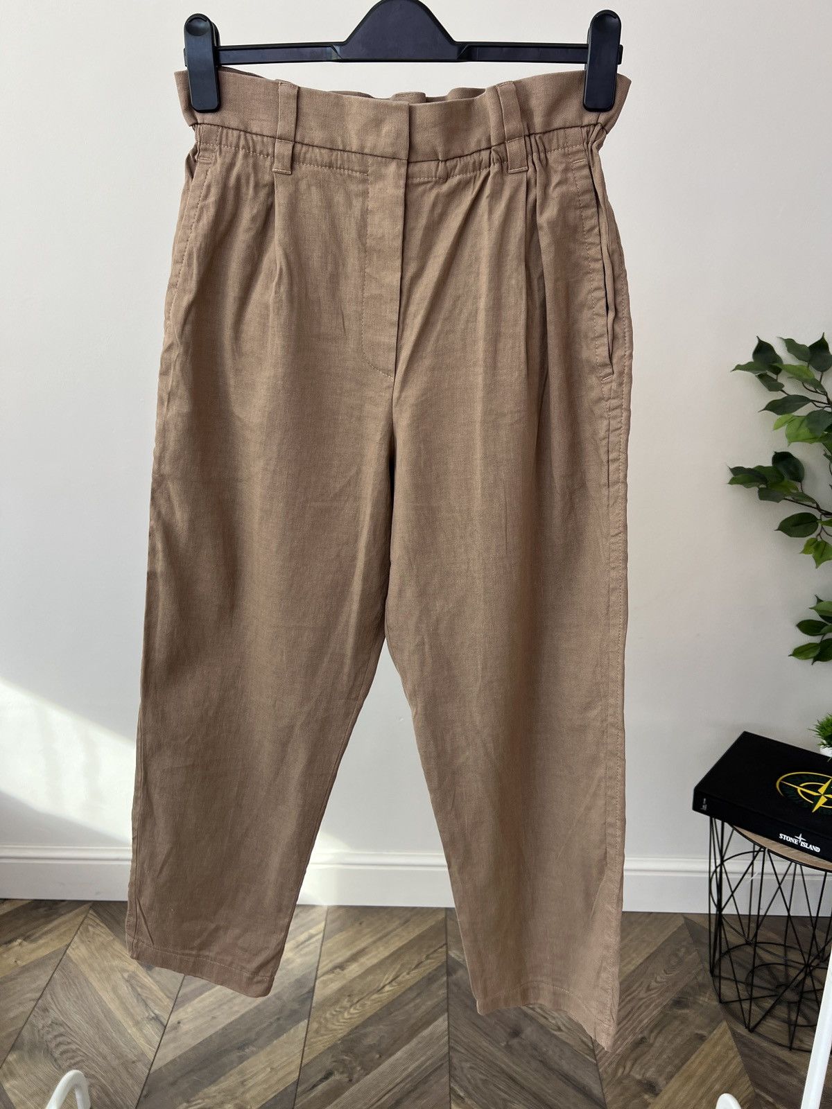 Brunello Cucinelli Vintage Brunello Cucinelli Women’s Linen Cotton Pants Size 28" / US 6 / IT 42 - 1 Thumbnail