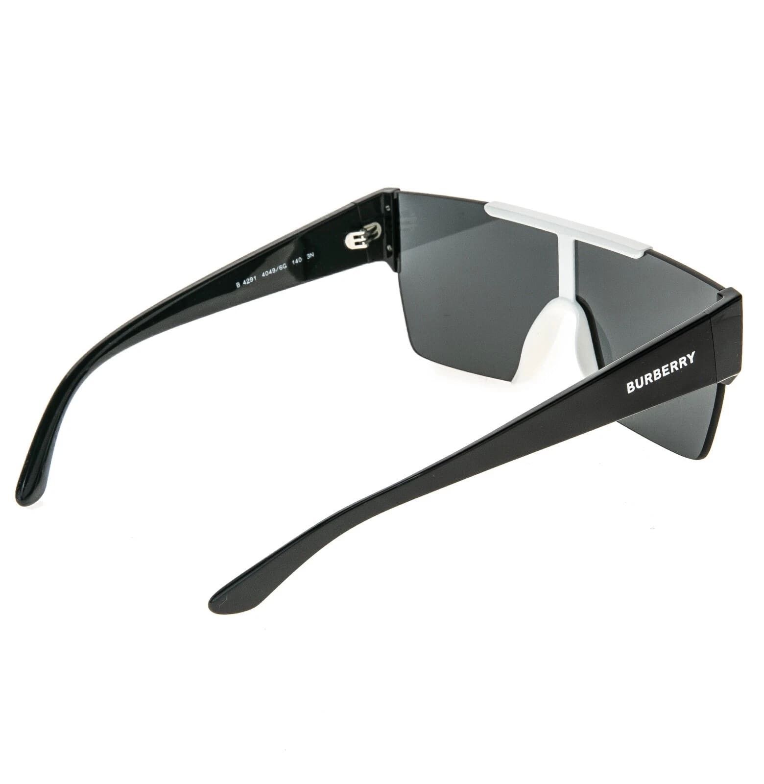 Burberry BURBERRY 4291 BE4291 Black White Rectangular Logo Mask Size ONE SIZE - 7 Thumbnail
