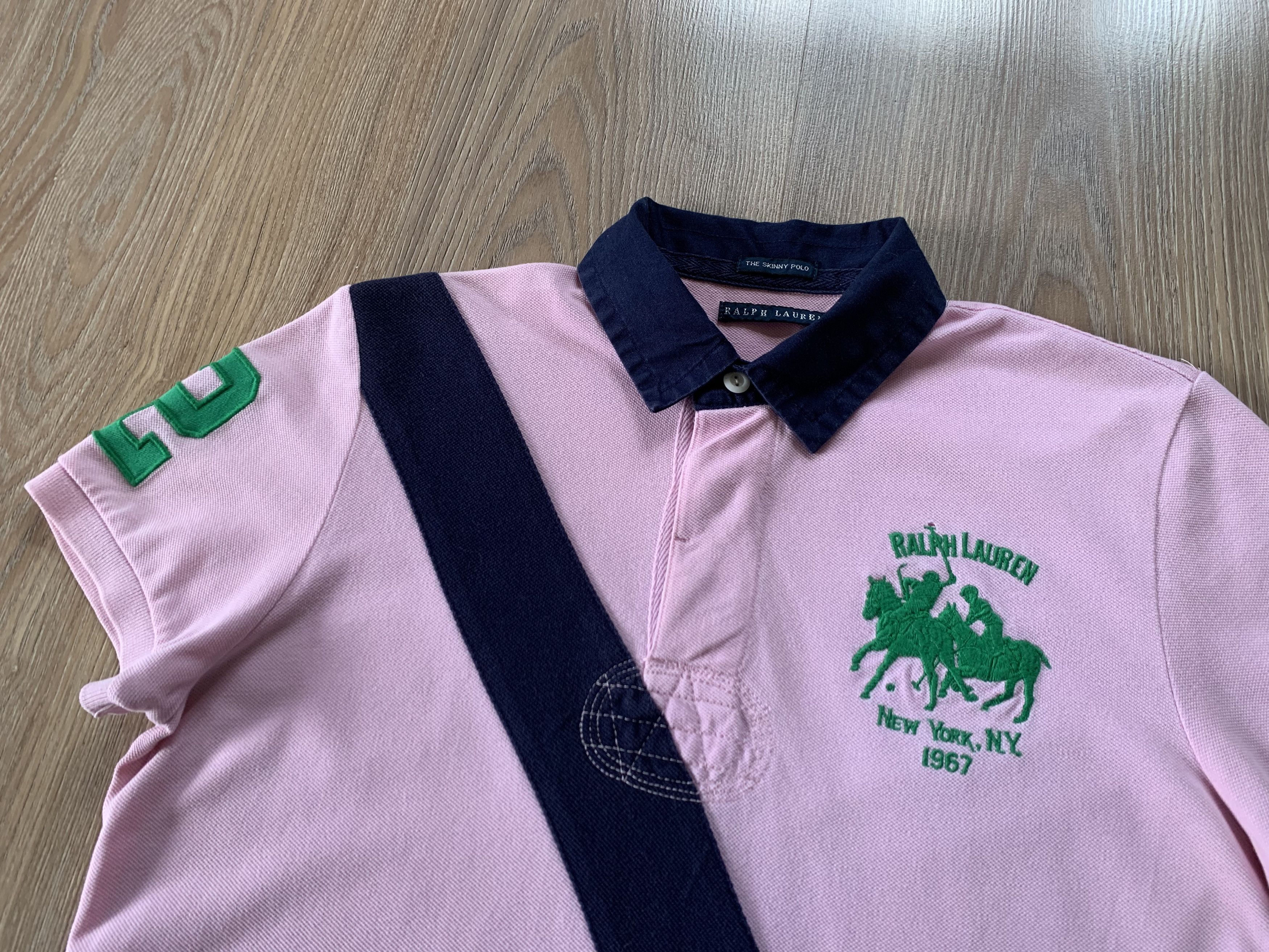Polo Ralph Lauren × Ralph Lauren × Vintage Ralph Lauren Womens Vintage Skinny Polo T Shirt Size L / US 10 / IT 46 - 4 Thumbnail