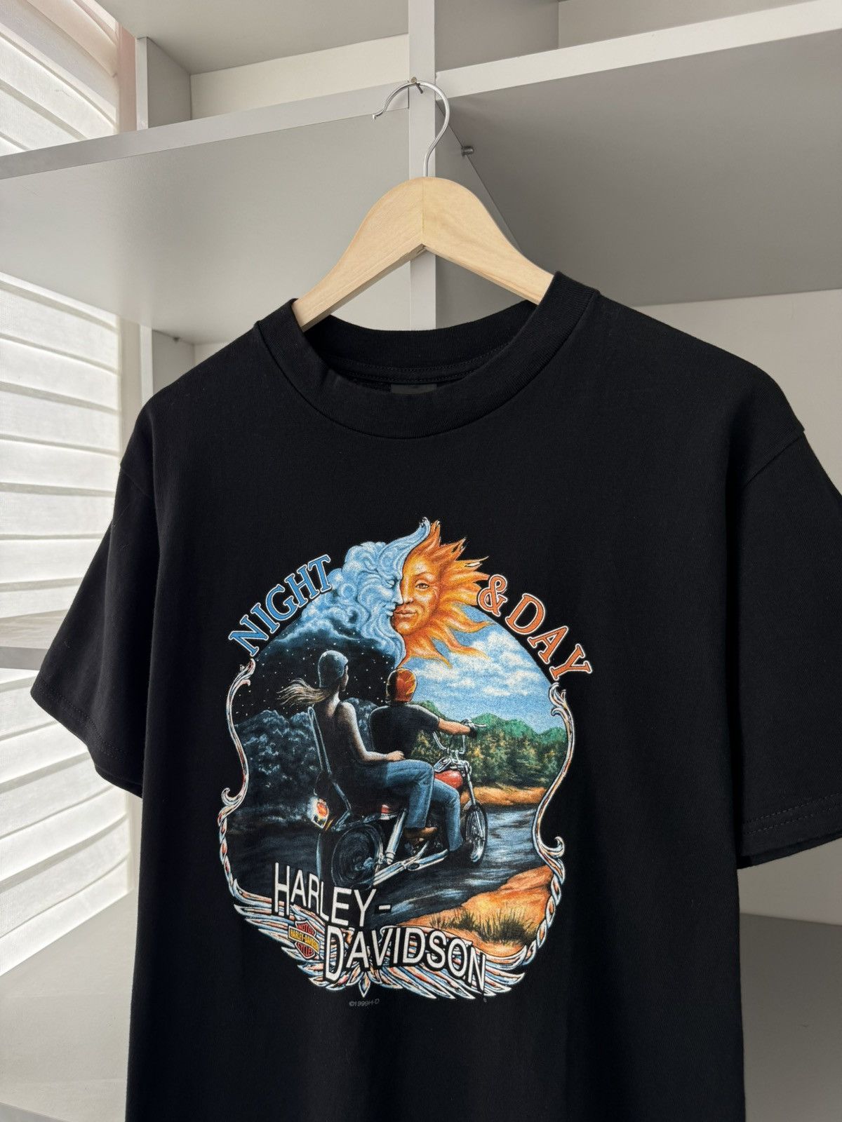 Harley Davidson × Vintage Harley Davidson HD Vintage Day and Night 1998 1999 Tee Size US M / EU 48-50 / 2 - 4 Thumbnail
