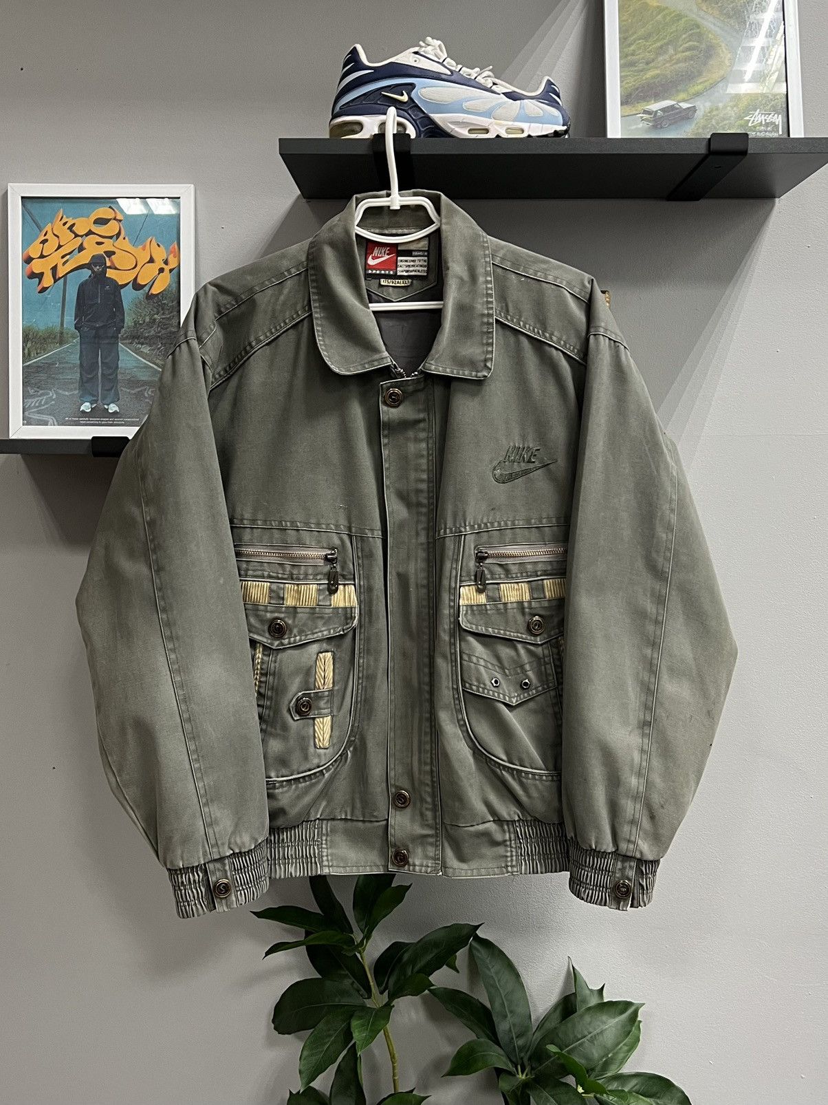 Nike × Vintage Vintage rare bomber faded jacket Nike Size US M / EU 48-50 / 2 - 4 Thumbnail