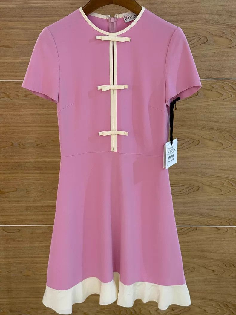 Valentino Valentino Pink bow dress Size XS / US 0-2 / IT 36-38 - 2 Thumbnail