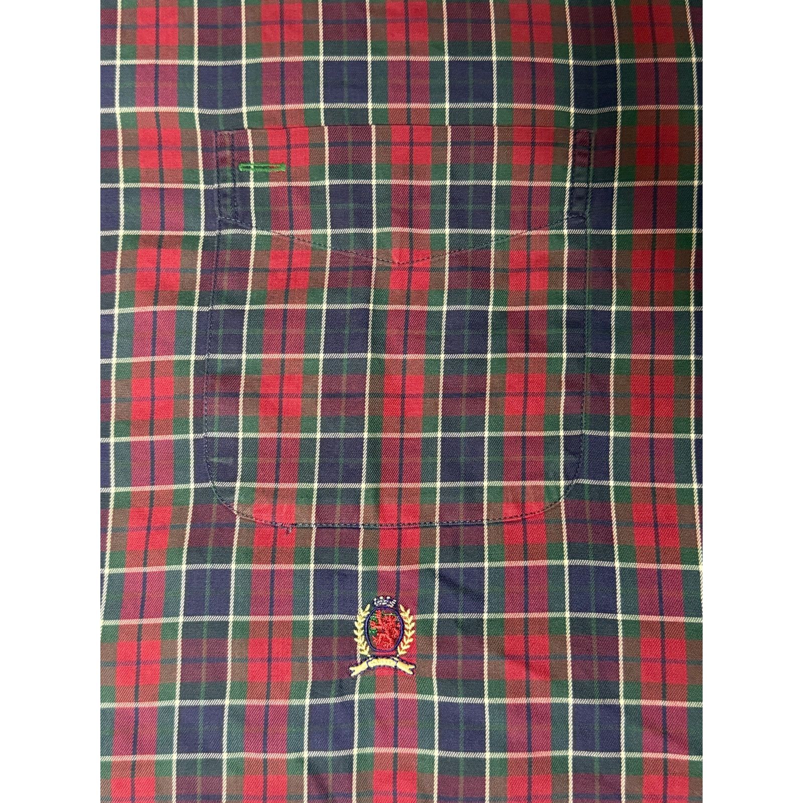 Tommy Hilfiger × Vintage Vintage Tommy Hilfiger Plaid Button Down Dress Shirt Large Size US L / EU 52-54 / 3 - 4 Thumbnail