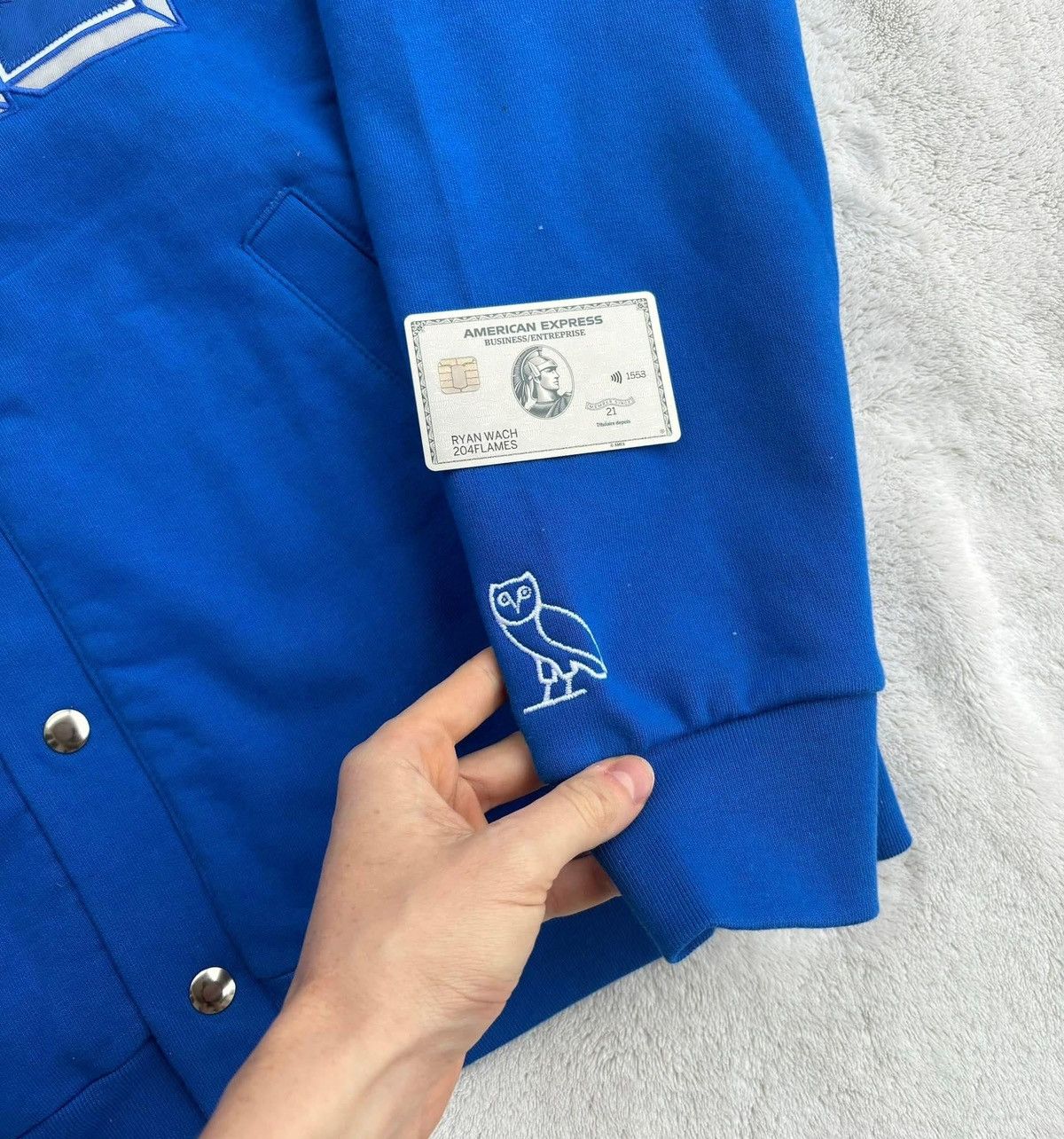 October's Very Own OVO x Wildcats Blue Fleece Varsity Jacket Size US M / EU 48-50 / 2 - 3 Thumbnail