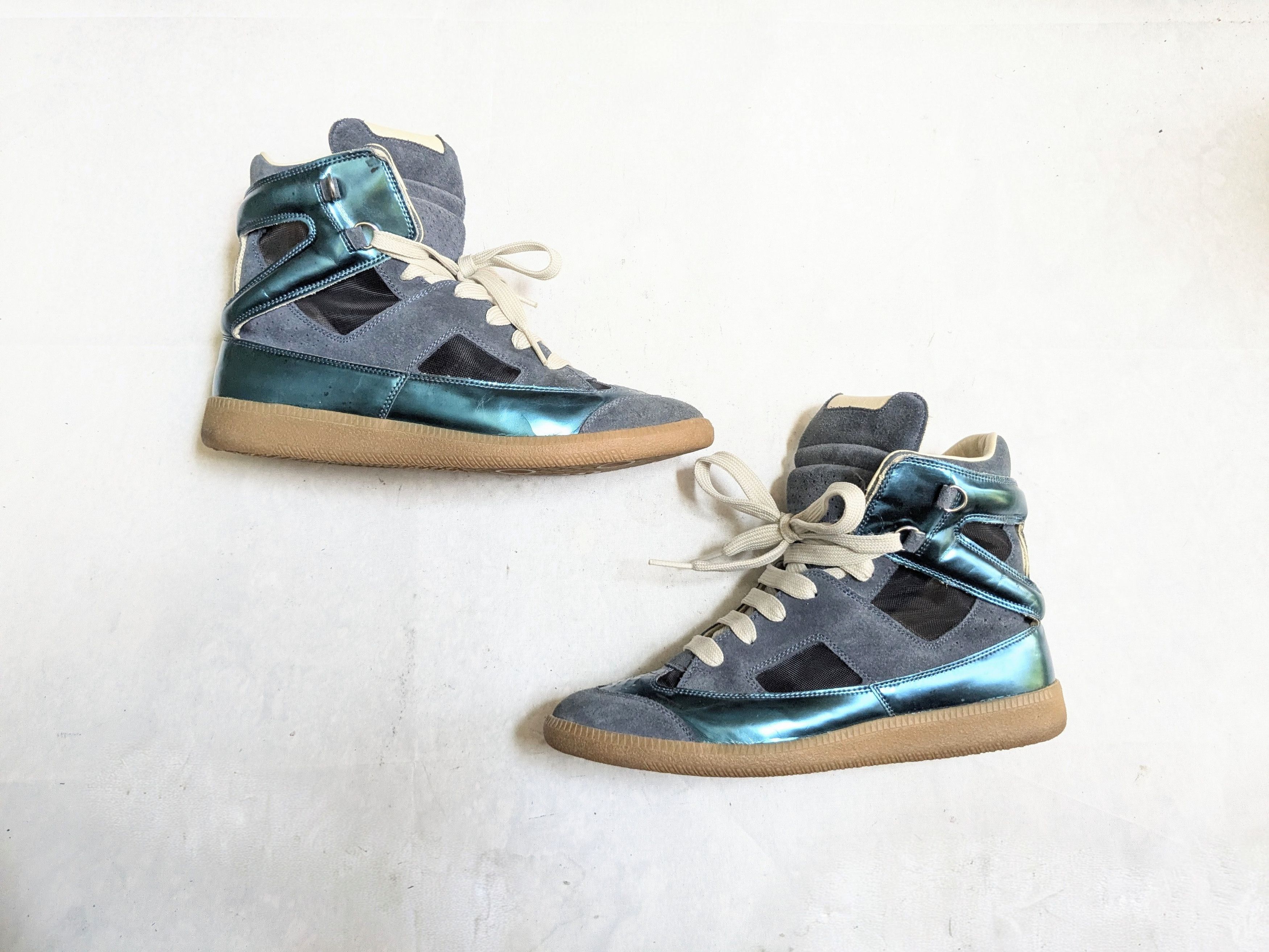Maison Margiela Maison Margiela High Top Cut Out Sneakers Blue 9 42 Size US 9 / EU 42 - 1 Thumbnail