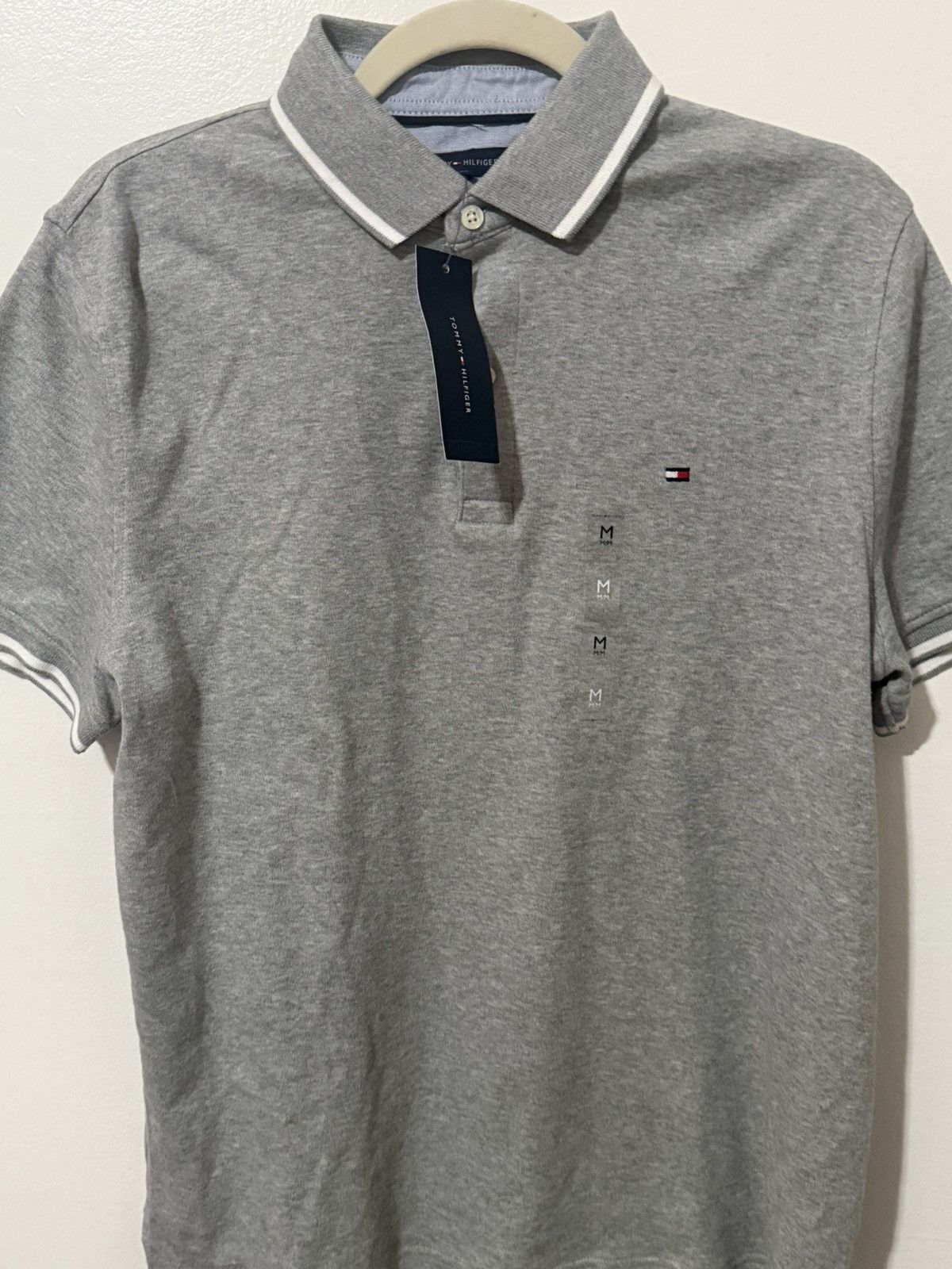 Tommy Hilfiger Tommy Hilfiger Grey Mens Polo Size Medium Size US M / EU 48-50 / 2 - 1 Thumbnail