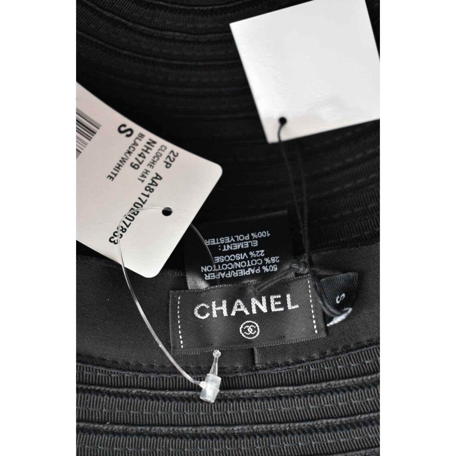 Chanel Chanel Raffia CC Crochet Logo Sun Cloche Bucket Hat Small S Size ONE SIZE - 9 Thumbnail