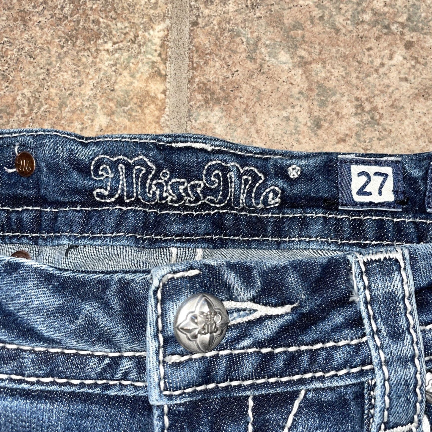 Miss Me VINTAGE Miss Me Women's Jeans Bootcut Blue Size 27 24-inch Inseam Size 27" / US 4 / IT 40 - 3 Thumbnail