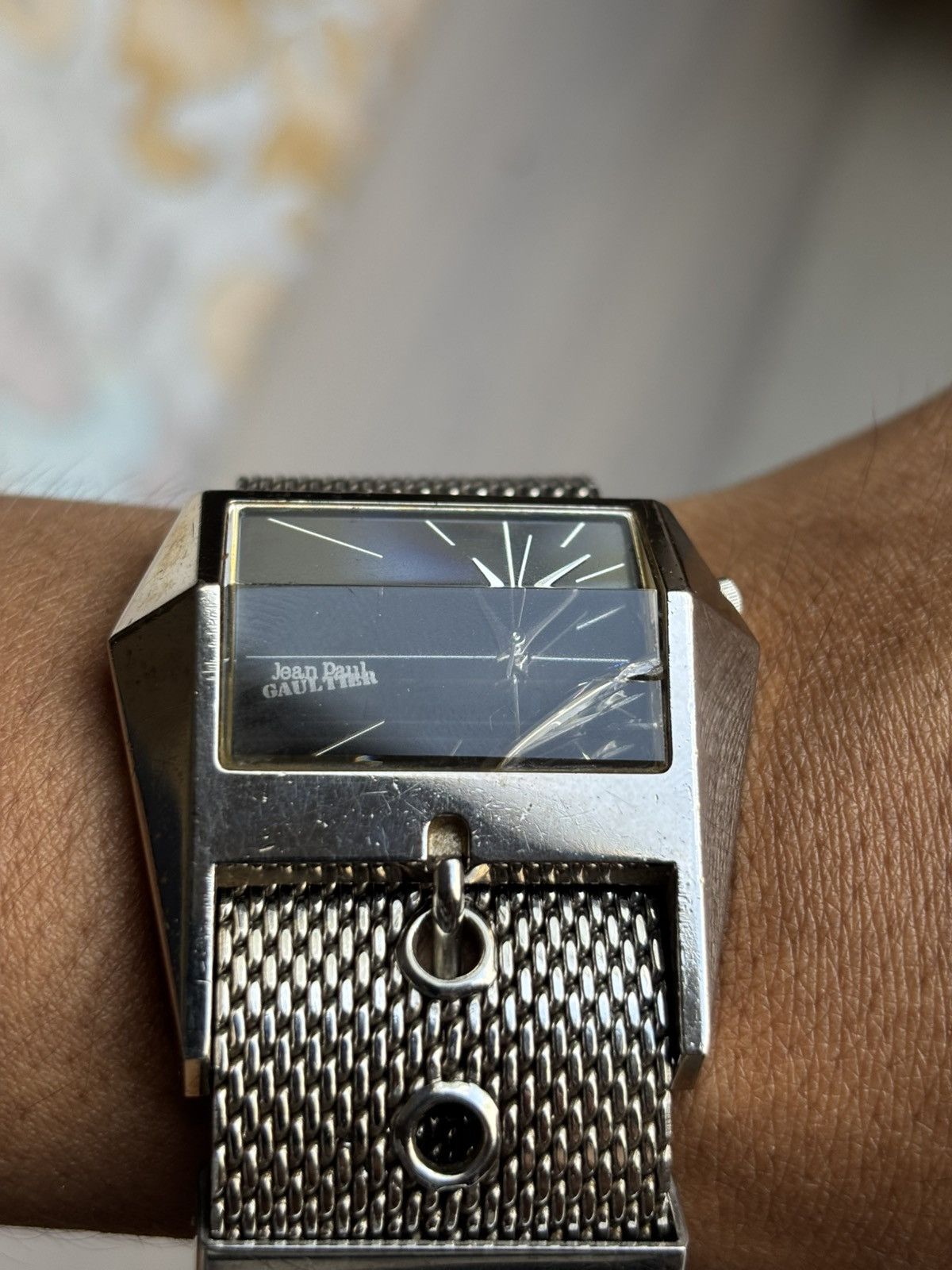 Jean Paul Gaultier 1998 Silver Sci-Fi Belt Watch Size ONE SIZE - 9 Thumbnail