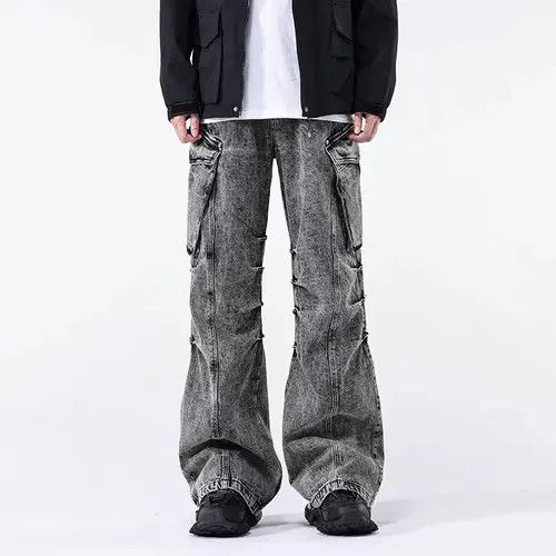 Japanese Brand Kitahara x naga Multi Pocket Vintage Style Baggy Cargo Jean Size US 34 / EU 50 - 4 Thumbnail