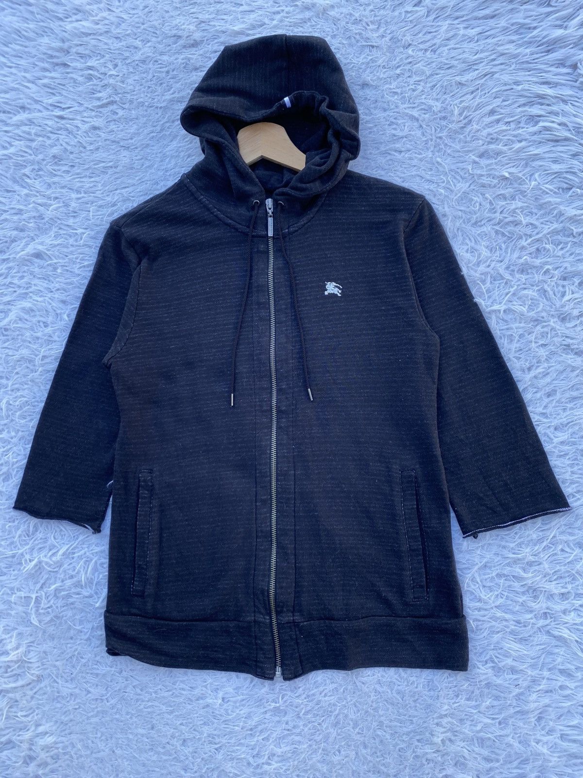 Burberry Rare Vintage Burberry Black Label 3/4 Sleeves Zip Up Sweater Size US S / EU 44-46 / 1 - 3 Thumbnail
