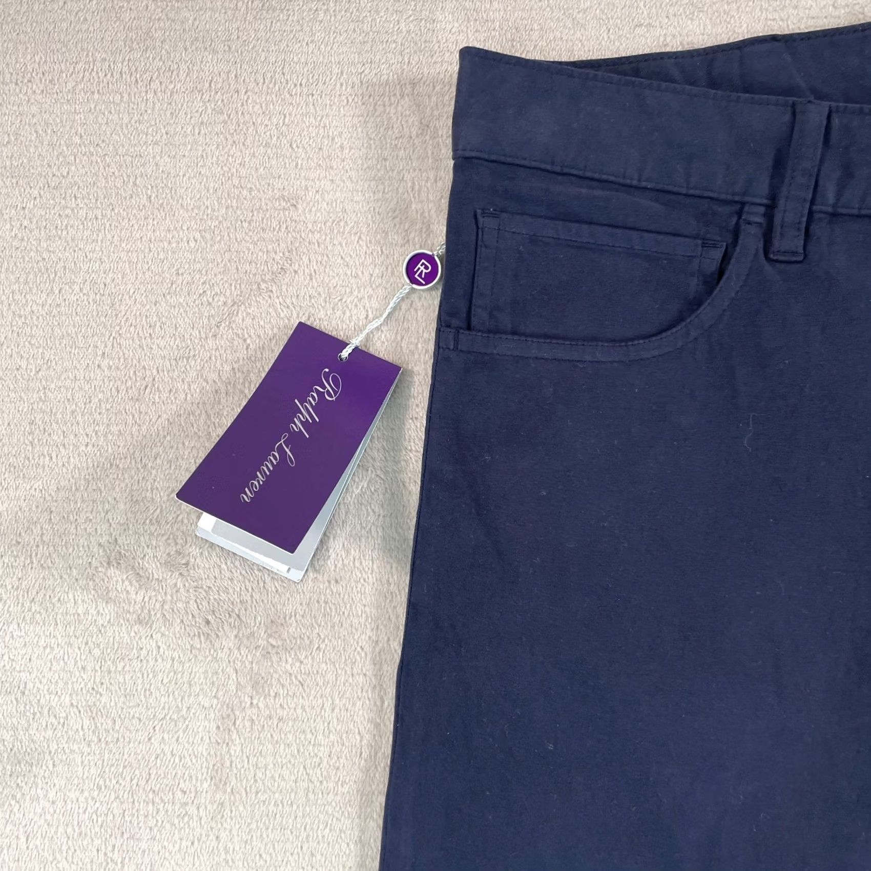 Ralph Lauren Purple Label Ralph Lauren Purple Label Pants Men 38x32 Navy Slim Fit Stretch NWT Chino Flat Front Size 38 Multi-Color Blue Pattern Solid 90s College Preppy Mens Size US 38 / EU 54 - 2 Thumbnail