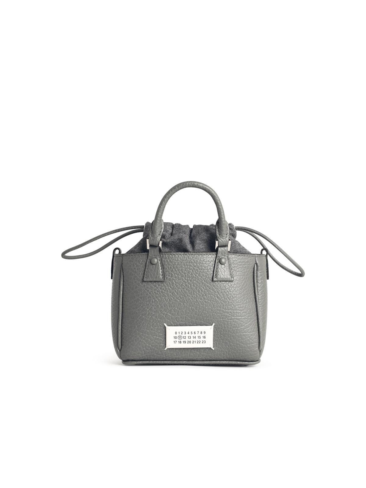 Maison Margiela MAISON MARGIELA '5Ac Tote Horizontal' Pebble Grey Leather Bag Size ONE SIZE - 1 Thumbnail