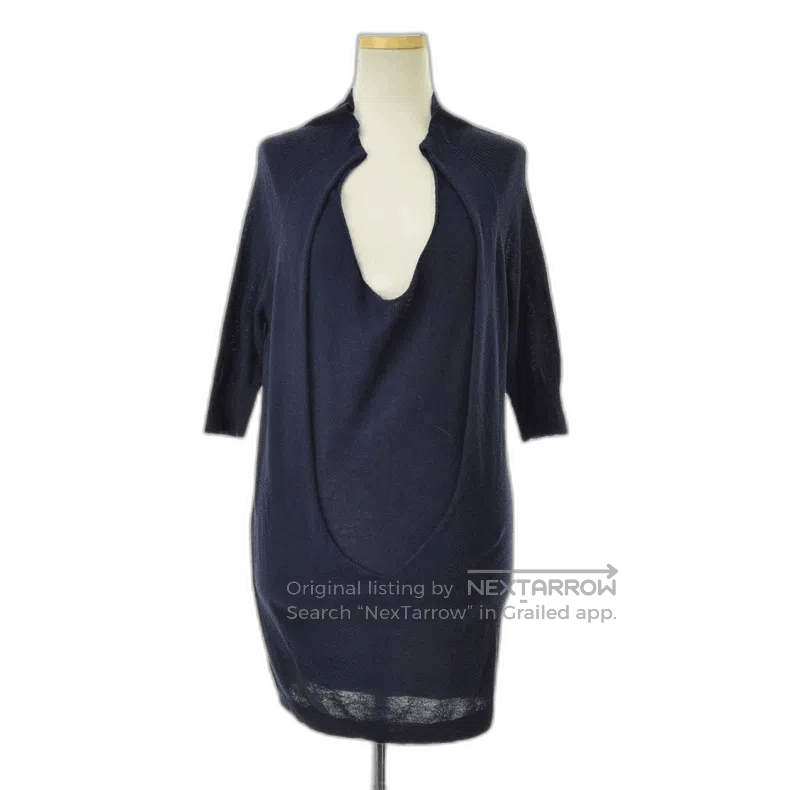 Yohji Yamamoto Yohji Yamamoto Navy Layered Long Top Size US M / EU 48-50 / 2 - 1 Thumbnail