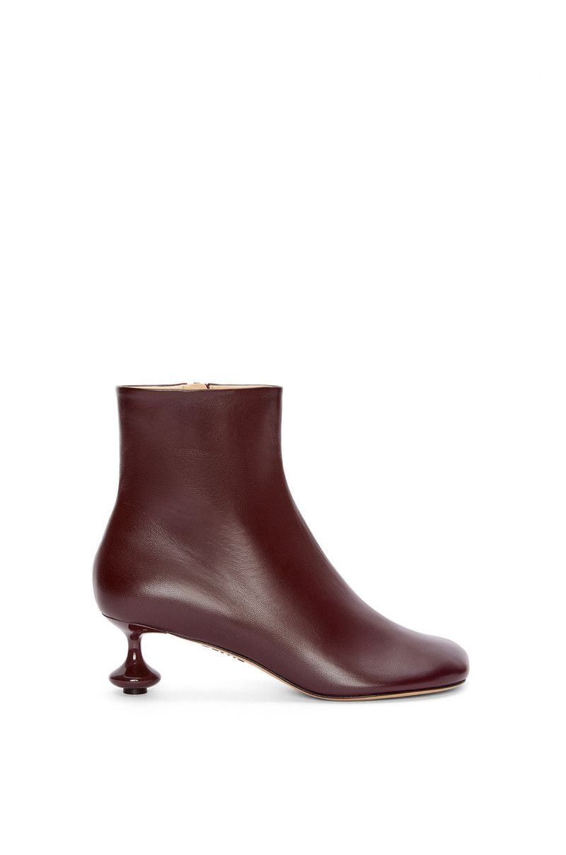 Loewe o1in1g0426 Toy Ankle Booties in Burgundy Size US 7 / IT 37 - 1 Thumbnail