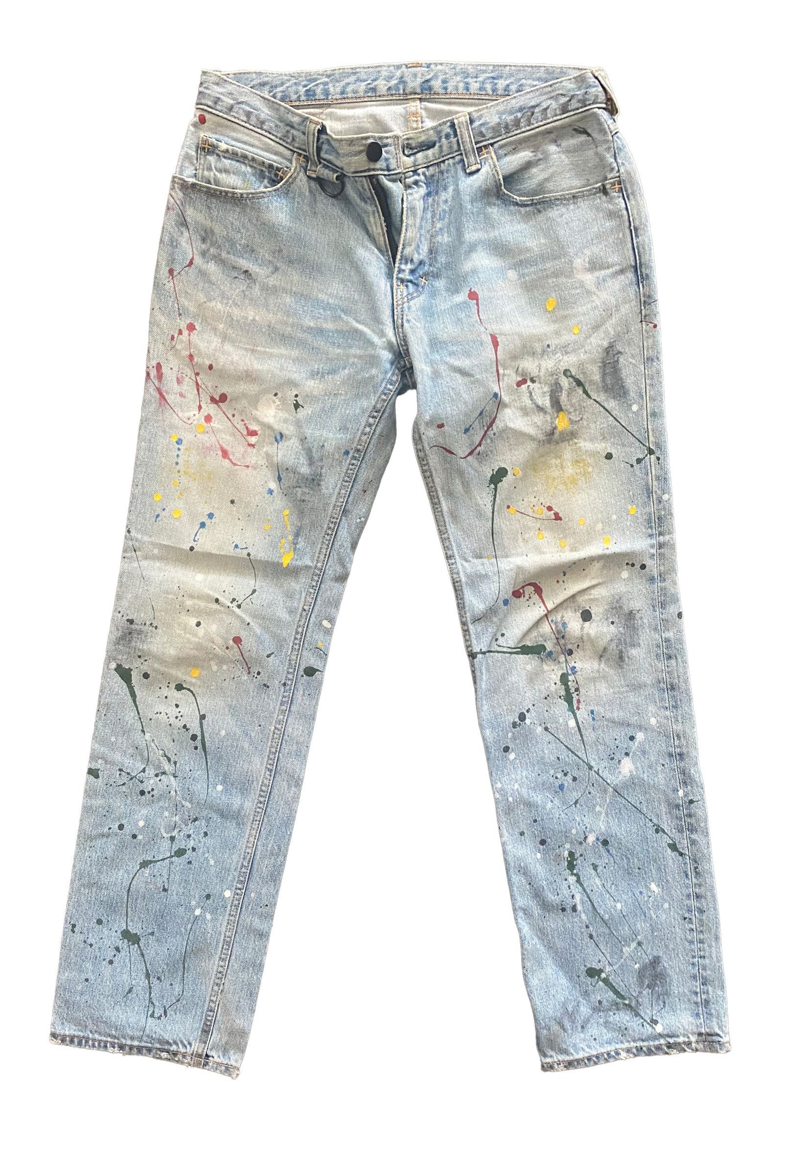 Number nine paint splatter jeans deals