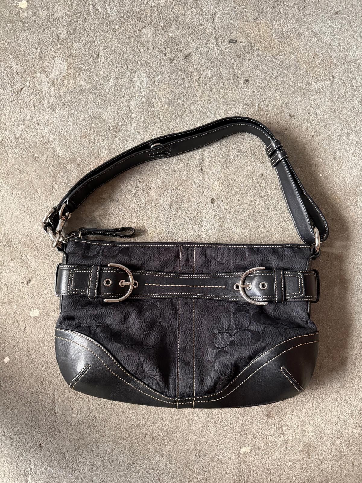 Coach Coach 2Way Signature Sufflette Shoulder Bag Black Size ONE SIZE - 1 Thumbnail