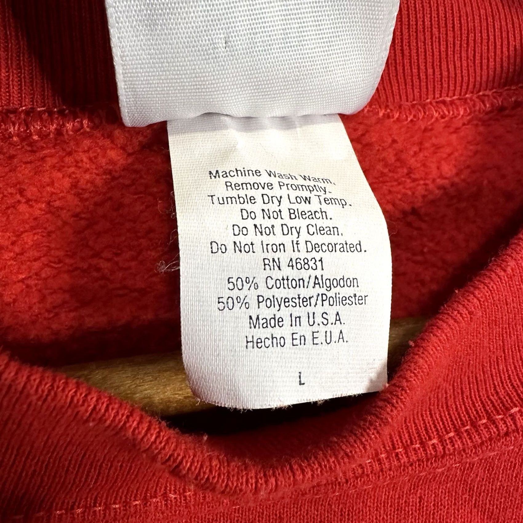 Logo 7 VINTAGE Tabasco Sweatshirt Red L Crewneck Logo 90s USA Men Size US L / EU 52-54 / 3 - 4 Thumbnail