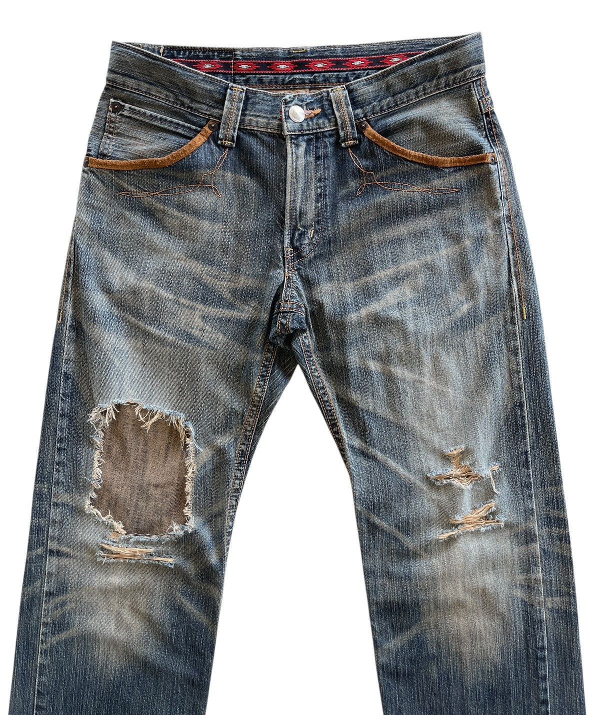 Vintage Vintage Edwin Distressed Denim Size US 33 - 3 Thumbnail