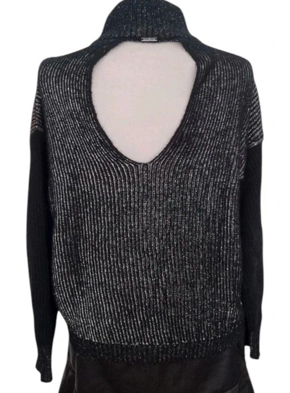 Liu Jo Liu Jo Milano Alpaca Open Back Sweater Geometric ShimmerKnit Size XS / US 0-2 / IT 36-38 - 4 Thumbnail