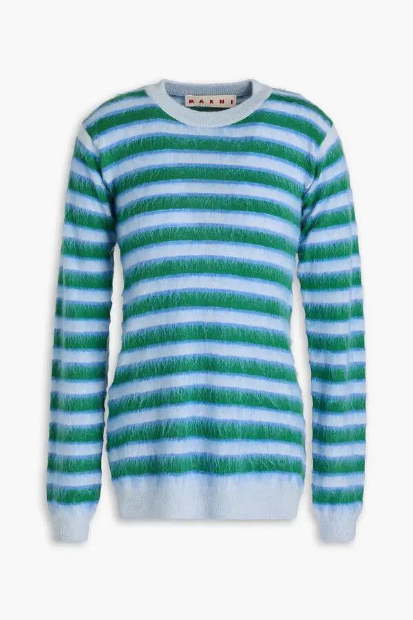 Marni o1w1db11125 Striped Brushed Wool Sweater in Multicolor Size XL / US 12-14 / IT 48-50 - 1 Thumbnail