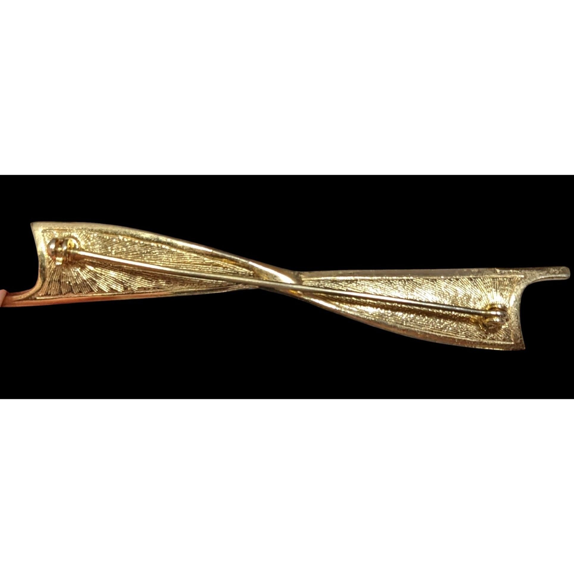 Other Vintage Art Deco Style Gold Tone Twist Brooch Size ONE SIZE - 2 Thumbnail