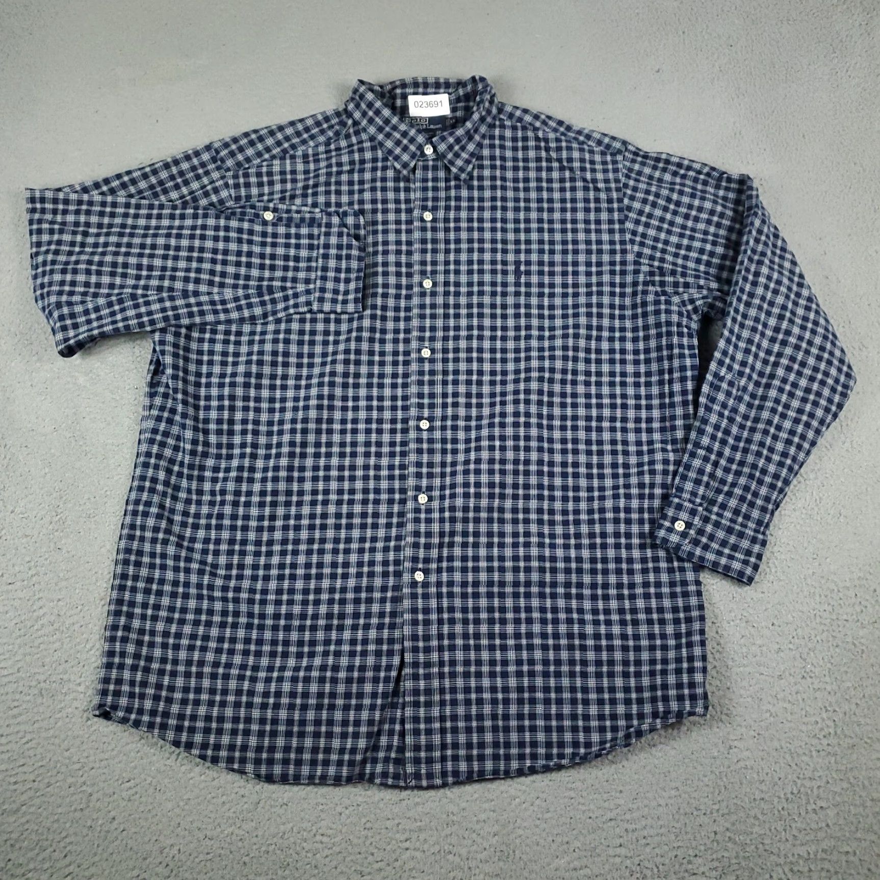 Ralph Lauren Ralph Lauren Shirt Mens XL Blue Plaid Pony Button-Up Long Sleeve Size US XL / EU 56 / 4 - 3 Thumbnail