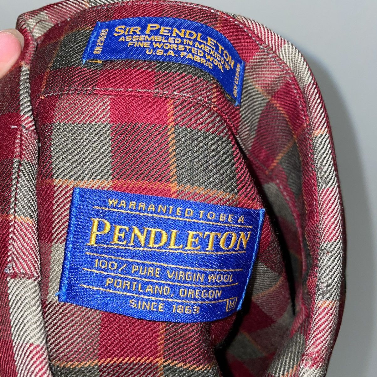 Pendleton × Vintage Pendleton Red Tartan Flannel Virgin Wool Size US M / EU 48-50 / 2 - 6 Thumbnail