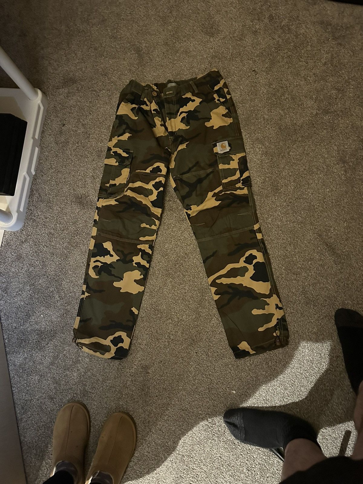 image of Carhartt Wip Camo Pants, Men's (Size 38)