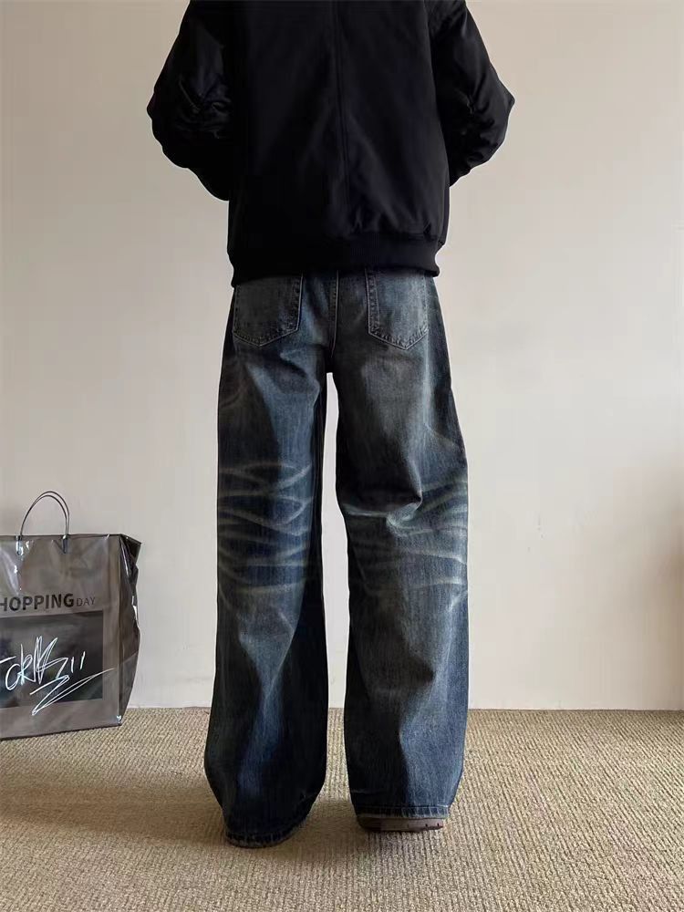 Jean Blue loose-fitting wide-leg jeans Size US 32 / EU 48 - 5 Thumbnail
