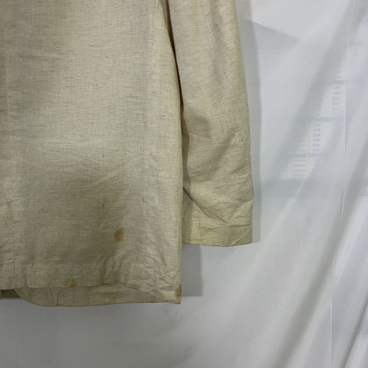 Yohji Yamamoto VINTAGE HOMME BOLD LINEN COAT BLAZER Size US L / EU 52-54 / 3 - 10 Thumbnail