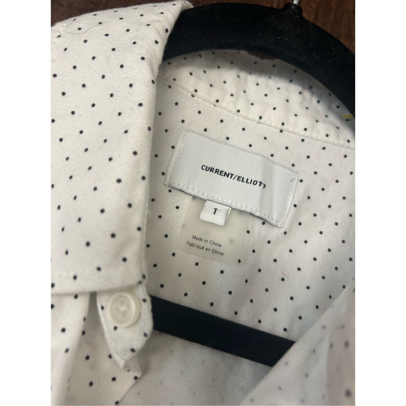 Current/Elliot CURRENT ELLIOT South Canon Polka Dot Button Down Shirt In Wh Size S / US 4 / IT 40 - 3 Thumbnail